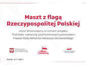 Zakup masztu i flagi oraz ich instalacja w msc. Chynów w ramach Projektu "Pod Biało-czerwoną"