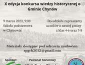 X edycja konkursu wiedzy historycznej o Gminie Chynów
