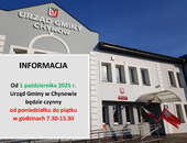 Zmiana godzin pracy Urzędu Gminy