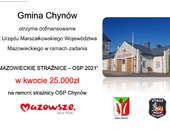 25 tys. zł na remont OSP Chynów