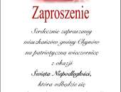 Zaproszenie na patriotyczną wieczornicę