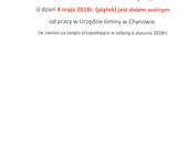 Informacja o dniu wolnym