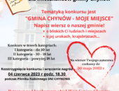 Konkurs poetycki Gmina Chynów – moje miejsce