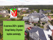 Urząd Gminy w Chynowie będzie nieczynny !