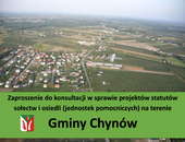 Zaproszenie do konsultacji w sprawie projektów statutów sołectw i osiedli (jednostek pomocniczych) na terenie Gminy Chynów