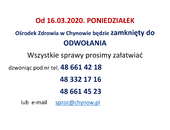 Informacja o funkcjonowaniu SPZOZ w Chynowie