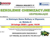Szkolenie chemizacyjne uzupełniające 24 lutego