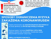 Koronawirus - sposoby ograniczenia ryzyka zakażenia