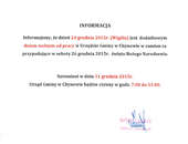 Informacja o dniu wolnym