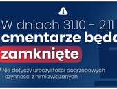 Zamknięte cmentarze na Wszystkich Świętych 31.10 – 2.11.2020