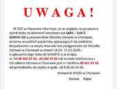 Informacja Kierownika SP ZOZ