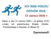 XIV BIEGU POKOJU. CHYNÓW 2018