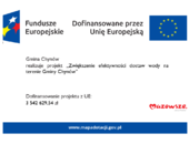 Zwiększenie efektywności dostaw wody na terenie Gminy Chynów