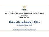 Szkolenie - płatności bezpośrednie