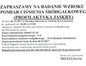 Zaproszenie na badanie wzroku