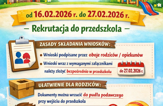 Rekrutacja do przedszkola 2026/2027
