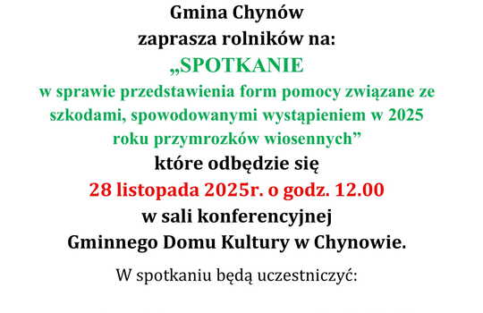 Spotkanie dla rolników