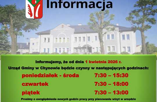 Od 1 kwietnia nowe godziny pracy Urzędu