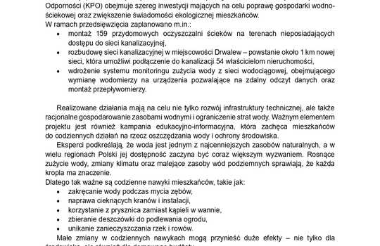 Chrońmy wodę w Gminie Chynów – wspólna troska o przyszłość