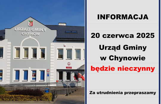 20 czerwca Urząd nieczynny